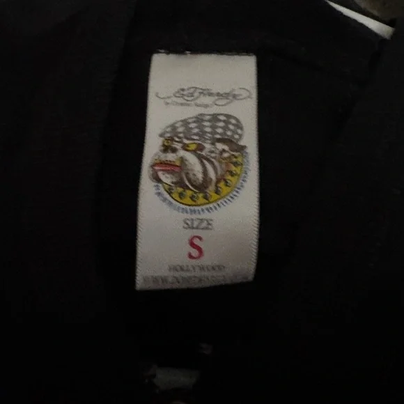 Ed Hardy “Dedicated” Skull & Roses Black zip up Hoodie with details Size: small - Picture 3 of 7